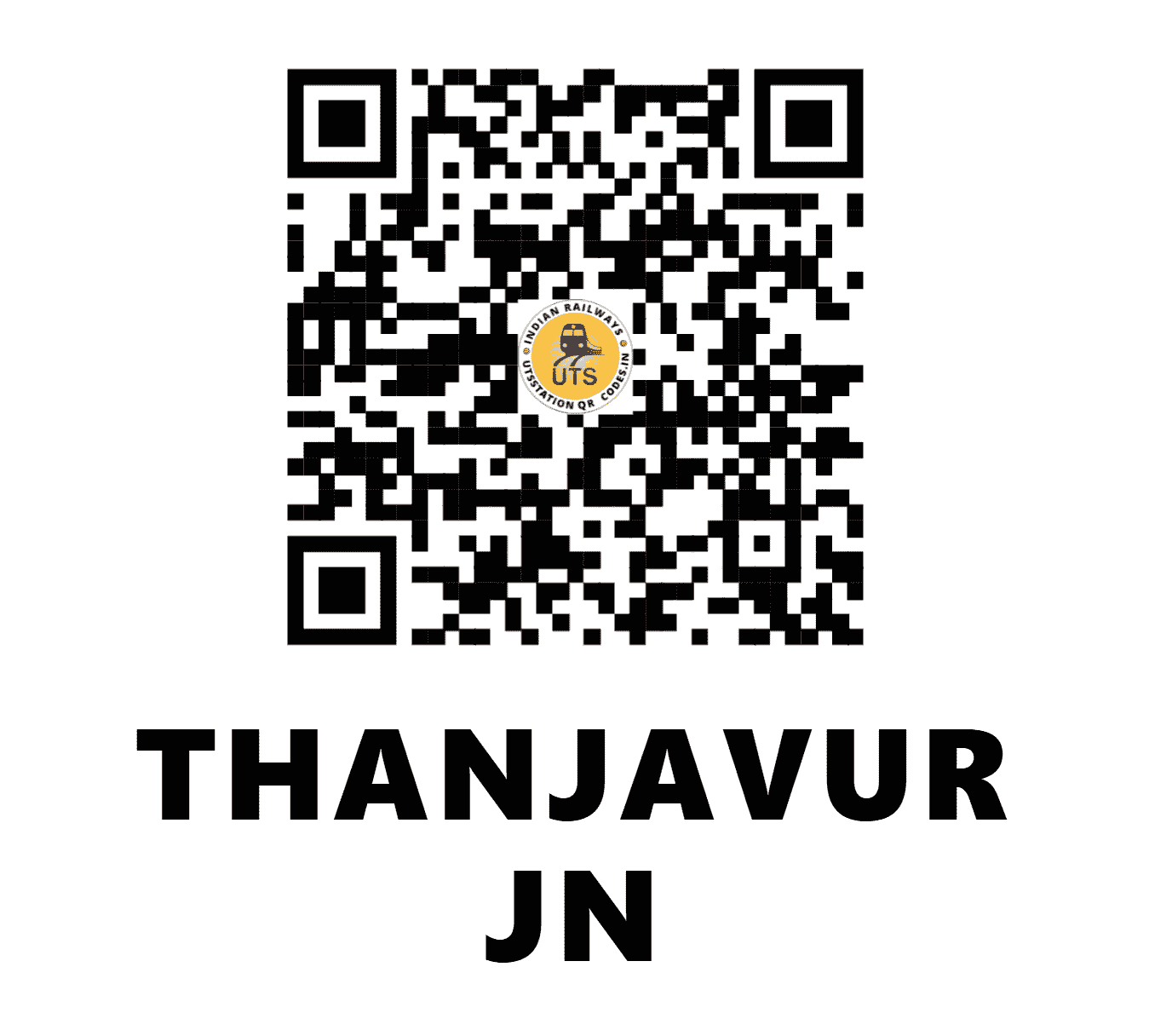 UTS QR Code for THANJAVUR JN - TJ (SR - TAMIL NADU)